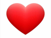 Vector red heart shape emoticon on white background. Glossy funny cartoon Emoji icon. 3D illustration for chat or message. Valentine Day card